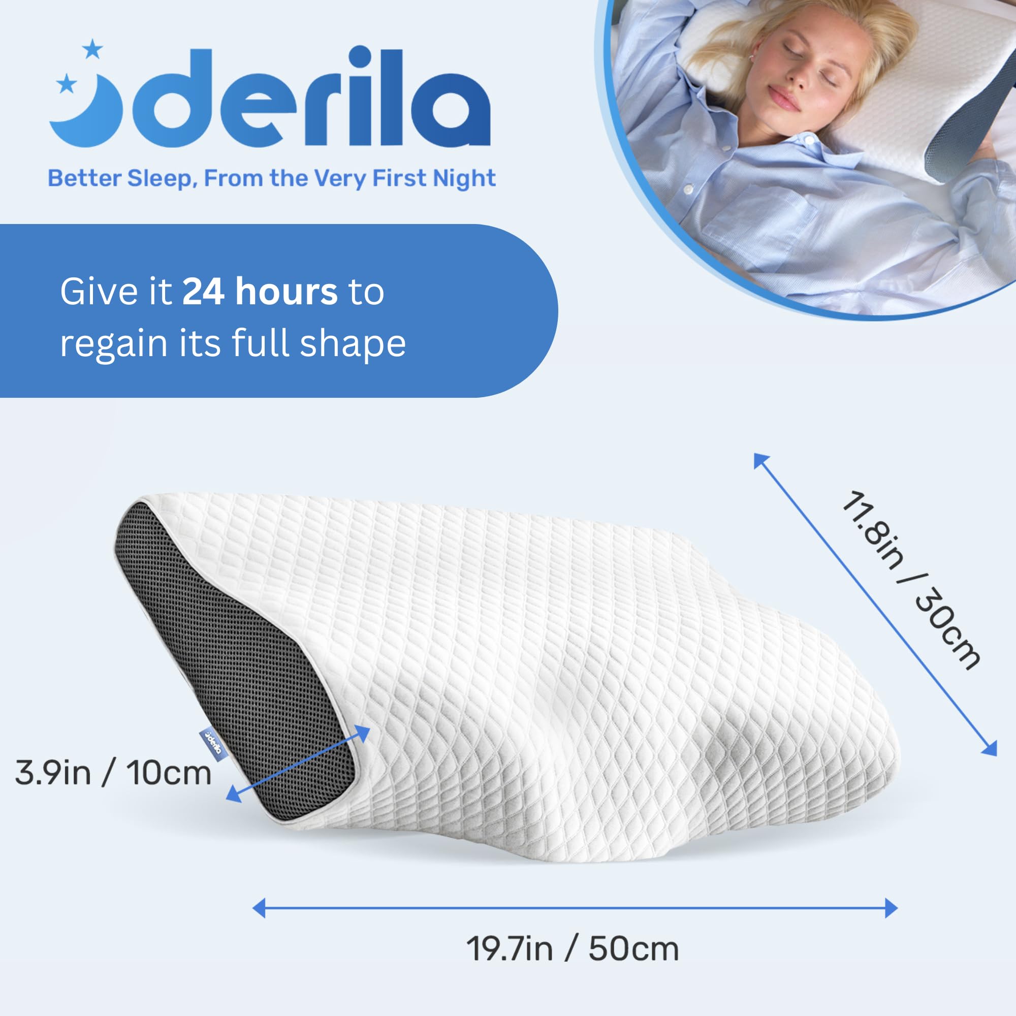 derila メモリーフォーム 波型枕 　2個 Amazon｜Derila 低反発枕 (枕2個、標準(19.7インチ x 11.8インチ x 3.9